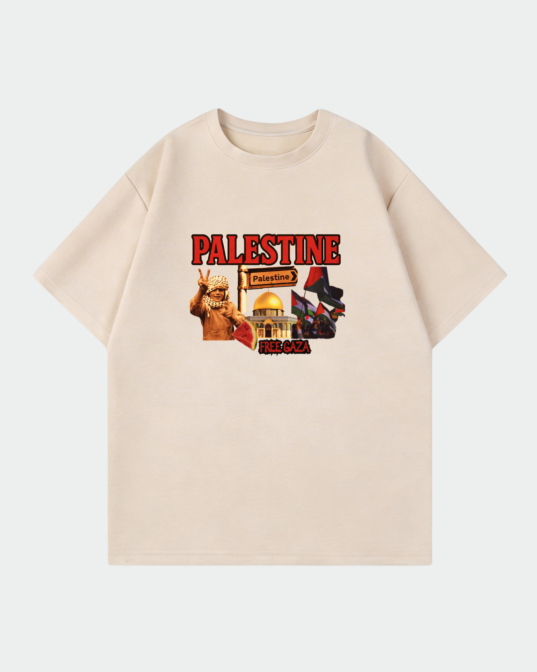 Palestine Vintage Oversized Shirt