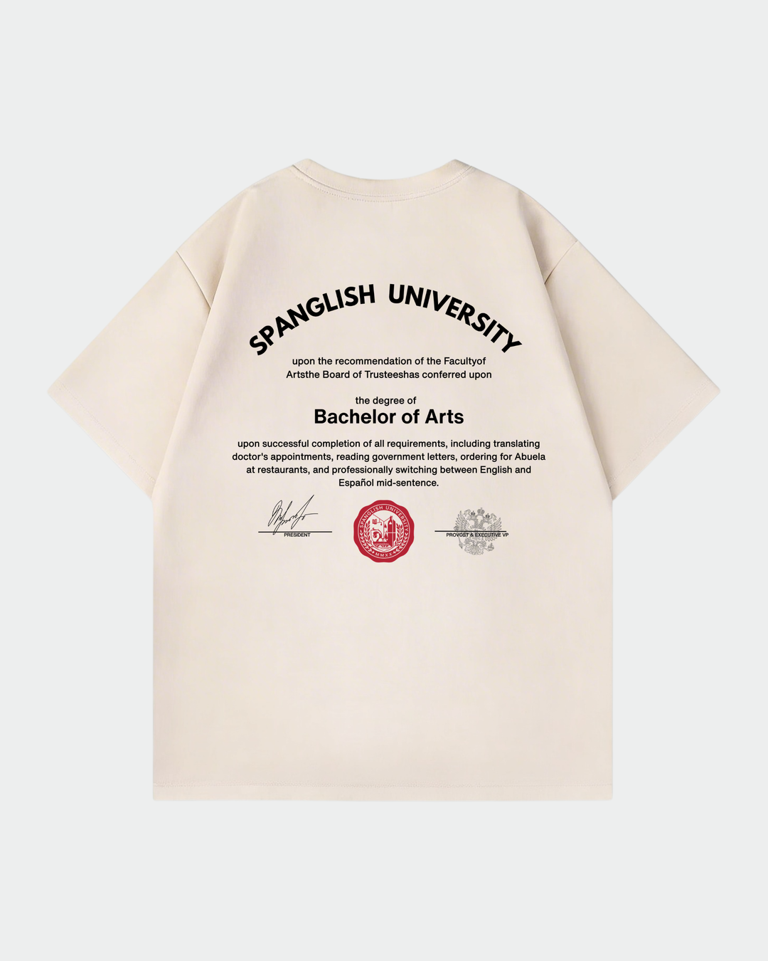 Spanglish University Oversized Shirt